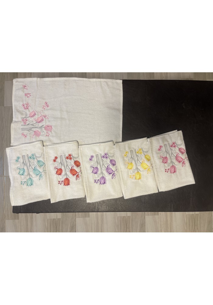 30*50 KADİFE KÖŞE NAKIŞLI MUTFAK HAVLUSU